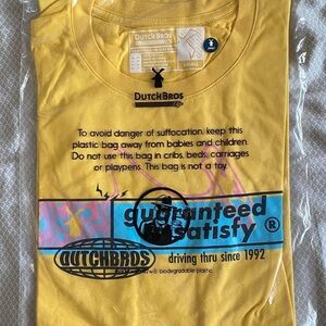 Dutch Bros Yellow Guaranteed To Satisfy Logo T-Shirt